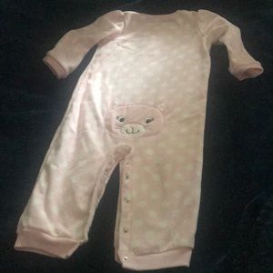 Pink and white polka dot kitty sleeper